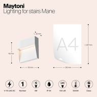 ��������� ��� ������� Maytoni Mane (����) O047SL-L3W3K, 3000K 3�� IP 54, �����