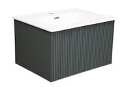Тумба под раковину La Fenice TERRA Grigio 60 см (590х450х350) серая матовая FNC-01-TER-G-60