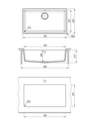 ����� FLORENTINA ���� 700 FG (740�420�217) ��� ������������ �������, ����: ������ 22.435.E0700.102