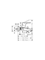 Смеситель Hansgrohe Focus 31940 для ванны, настенный, с фиксированным изливом, однозахватный