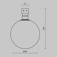 ������� �������� ���������� Maytoni Luna (����) O-TR01-2-S-9WW3K, Elasity IP 3000K 9�� 180� �����, �����