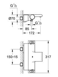 ��������� Grohe Grohtherm 2000 New 34464001 ��� �����, ��������� � ��������
