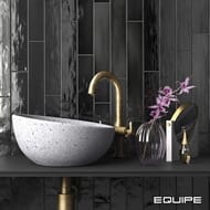 Настенная плитка EQUIPE MANACOR Black (65х400) черная (кв.м.)