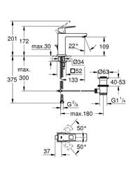 ��������� Grohe Eurocube 23445000 ��� ����������� ������������, M-Size