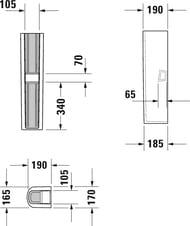 Пьедестал DURAVIT DuraStyle для умывальников 55-65 см 0858290000