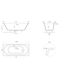 ����� ������������ Salini Ornella Axis S-Sense (1705�755�600) ���.������, ������ ��������� 103413GF