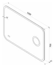 ������� ��������� Bliss (1200x700) � LED ���������� 6000�, ������������� ��������, ������ � ��������