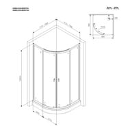 Душевой уголок AM.PM X-Joy Twin Slide (80х80х185) профиль мат. черный/прозрачное W88G-205-080BT64