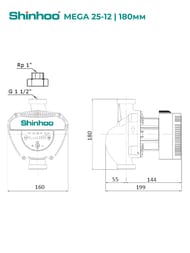   SHINHOO MEGA 25-12 1x230, G 1 1/2",  , 71121002