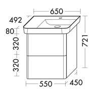 ����� � ��������� Burgbad Iveo 650�492�721 ������, 2 �����, ��� �������/������ SFEO065RF2835G0198C0001*1