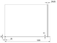 Душевая стенка RAVAK WALK-IN WALL (1200х2000) стекло, блестящий+Transparent