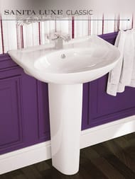 Умывальник Sanita Luxe CLASSIC (485x645x830) белый WB.PD/Classic/65-C/WHT.G/S1