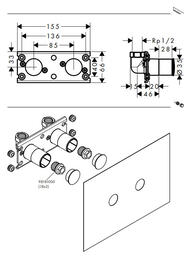 Hansgrohe ������� ����� ��� ������� ������� Rainfinity Showerpipe 360 1jet 26840180