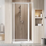 Душевая дверь RAVAK SUPERNOVA SDOP-90 (873-910х1850) распашная, стекло, белый+Transparent