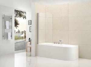 Шторка на ванну CEZARES ECO (800х1400) V-1-80/140-C-Cr стекло прозрачное, профиль хром