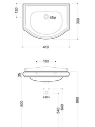 �������� ��������� Kerasan Retro 103301*0 410�320 ��,��� ��������,��� ��������� ��� ���������, �����