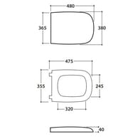Сиденье для унитаза Globo ARGENTO (480х380х40) с микролифтом, дюропласт, белый GEA20BI