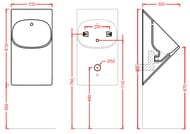 Писсуар ArtCeram La Fontana 2.0 (330x310х620) белый глянец LFO002 01; 00
