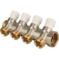 Коллектор распределительный STOUT 1", 4 отвода 3/4"ЕК SMB 6851 013404