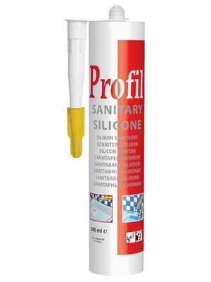Герметик силиконовый PROFIL санитарный, белый, 270мл. арт.124252