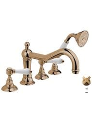 Смеситель Nicolazzi Petit Mont Blanc на борт ванны четырехсекционный, бронза 1449BZ78 — миниатюра 1