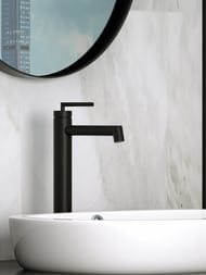 Смеситель для раковины BelBagno ACQUA-LMC-NERO однозахватный, высокий излив 230мм, черный матовый — изображение 2