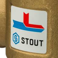 Термостатический смесительный клапан STOUT G 1  1/4 НР 70°С, для тверд. котлов SVM-0030-325508