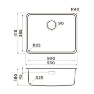 ����� Omoikiri OMI 53-U/I-GB Ultra (530�415�180) ������������� ������, ����: ������ 4997419