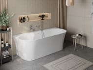 Ванна акриловая BelBagno BB711-1700-750 (1700х750х600) пристенная,полукруглая,белый