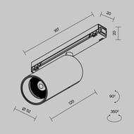 ������� �������� ���������� Maytoni Focus Led (����� ���) O-TR02-1-S-15WB4K, Exility IP 4000� 15�� 36� ������