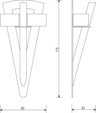 Светильник CARIITTI Факел TL-100 нерж. сталь, 1545801