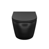 Унитаз подвесной IDDIS Blanco BLAR3BMi25 безободковый, тонкое сиденье SoftClose EasyFix, черный ма