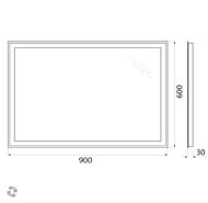 ������� BelBagno (900x30x600) � ���������� � ��������� ������������ SPC-GRT-900-600-LED-BTN