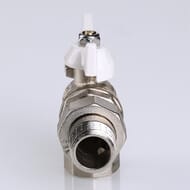 Кран угловой с американкой 1/2"ВН VALTEC BASE белая бабочка VT.228.NW.04