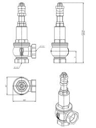 Клапан предохранительный VALTEC 1 1/2"вв с возм. ручного открытия. P=1-16бар.VT.1831.N.08