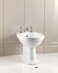Биде напольное Devon&Devon Rose IBBID1FROSE с одним отверстием под смеситель, цвет: белый