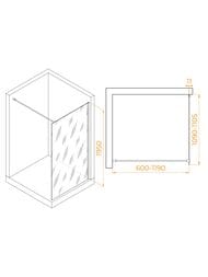 ������� ����������� RGW Walk In WA-002B (1100�1950) ������ 6�� ����������/������ 35100211-14