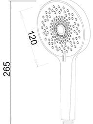 Ручной душ ESKO SSP120  3 режима, диаметр 120 мм, ABS-пластик, хром