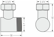 ������ ���������� ������� �����, 1"��3/4"� �������� �����, 12-1505-0134