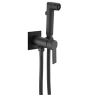 Смеситель встраиваемый ESKO SMH06 Black однозахватный, с гигиеническим душем, цвет: черный матовый