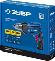 Дрель реверсивная ЗУБР ЗД-П550 ЭР, 550 Вт, 3000 об\мин, безударная