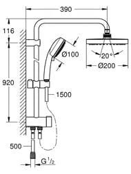 ������� ����� Grohe Tempesta Cosmopolitan System 26453001 ������� � ������ ���, ������, ����