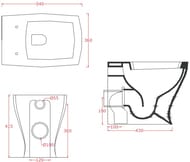 Унитаз напольный ArtCeram Jazz 360х540х415 белый JZV0020100