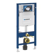Инсталляция Geberit Duofix клавиша хром+Унитаз Smyle Square без ободка+Сиденье микрол. 500.300.21.S