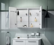 Зеркало-шкаф Континент Allure 1000х800 подсветка, розетка, датчик движения