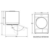 ��������� ������ MAUNFELD MFDM169WH � ���������� � �������� ������� 600�655�850, ����� ��-00015753