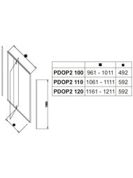 ������� ����� RAVAK PIVOT PDOP2-100 (961-1011�1900) ���������, ������, ������+Transparent