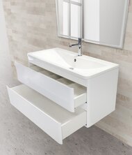 Тумба под раковину BelBagno ALBANO (900х450х500) подвесная, Bianco Lucido ALBANO-900-2C-SO-BL