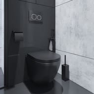 Унитаз подвесной IDDIS Blanco BLAR3BMi25 безободковый, тонкое сиденье SoftClose EasyFix, черный ма