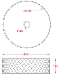 �������� ArtCeram Rombo 440�440�145 ����-������� OOSL009 42; 00